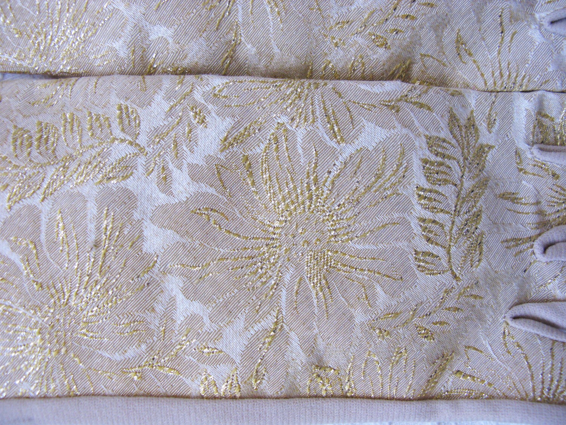 Gold Purse and Gloves Sz 7 to 8 Vintage Retro Mid Century Dance Tea Party Audrey Hepburn Atomic 60s 70s Cosply When Roses Bloom