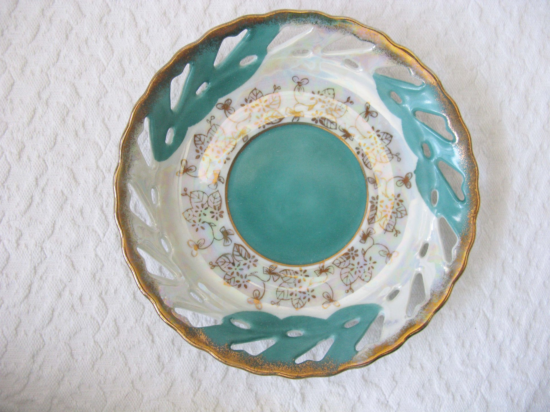 Vintage Lefton Teacup Turquoise Blue Footed Mid Century Retro Tea Gift Downton Abbey Shabby Chic Classic Tea WhenRosesBloom