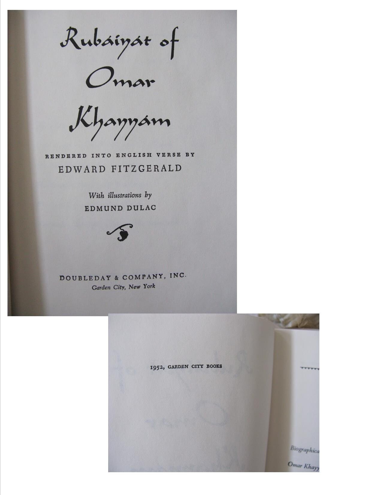 Rubaiyat Rubaiyyat Omar Khayyam Vintage Book Classic Poetry  Romance Love poem Literature Gift Decorative Library Decor   WhenRosesBloom