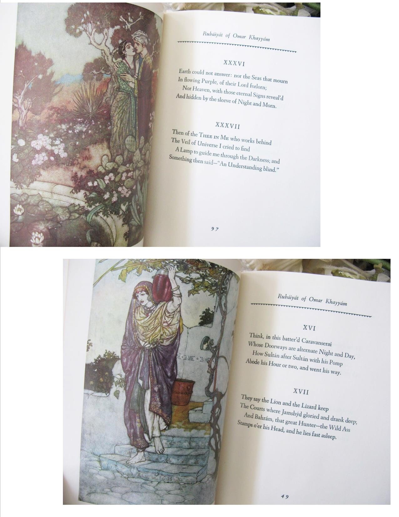 Rubaiyat Rubaiyyat Omar Khayyam Vintage Book Classic Poetry  Romance Love poem Literature Gift Decorative Library Decor   WhenRosesBloom