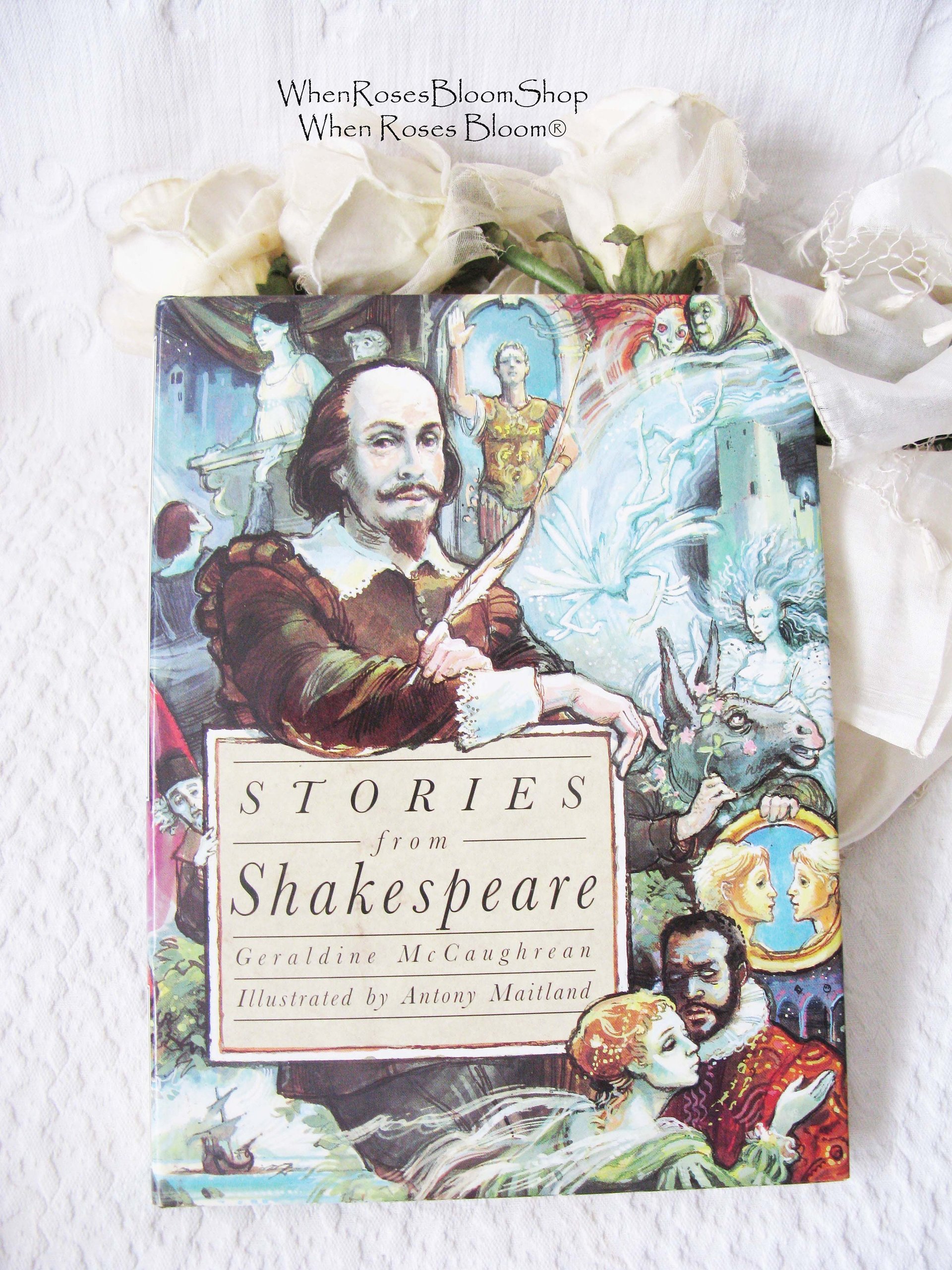 William Shakespeare Stories from Shakespeare Vintage Book Classic Gift Book Illustrated Art Book Children Juvenile Book  WhenRosesBloom