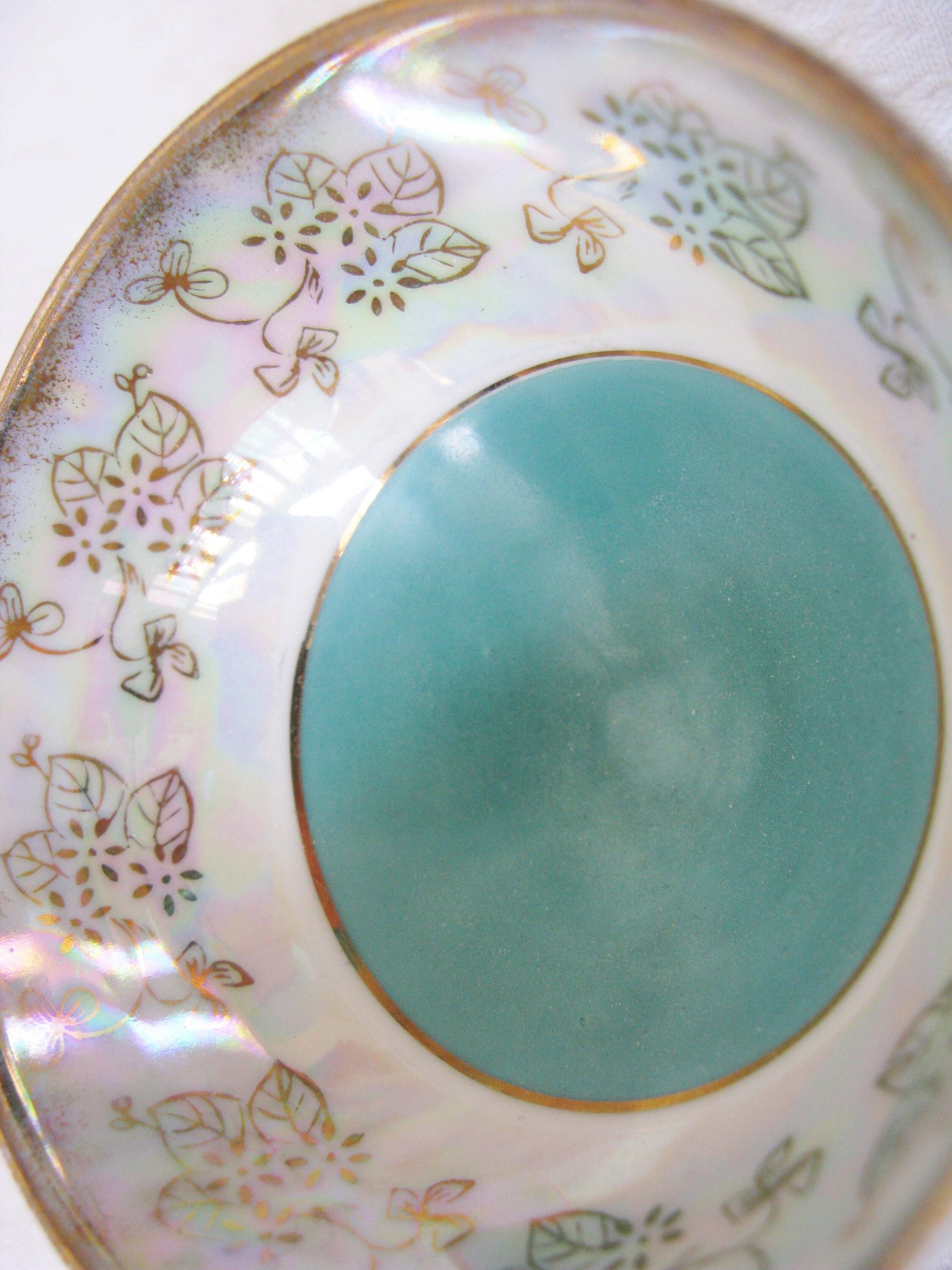Vintage Lefton Teacup Turquoise Blue Footed Mid Century Retro Tea Gift Downton Abbey Shabby Chic Classic Tea WhenRosesBloom