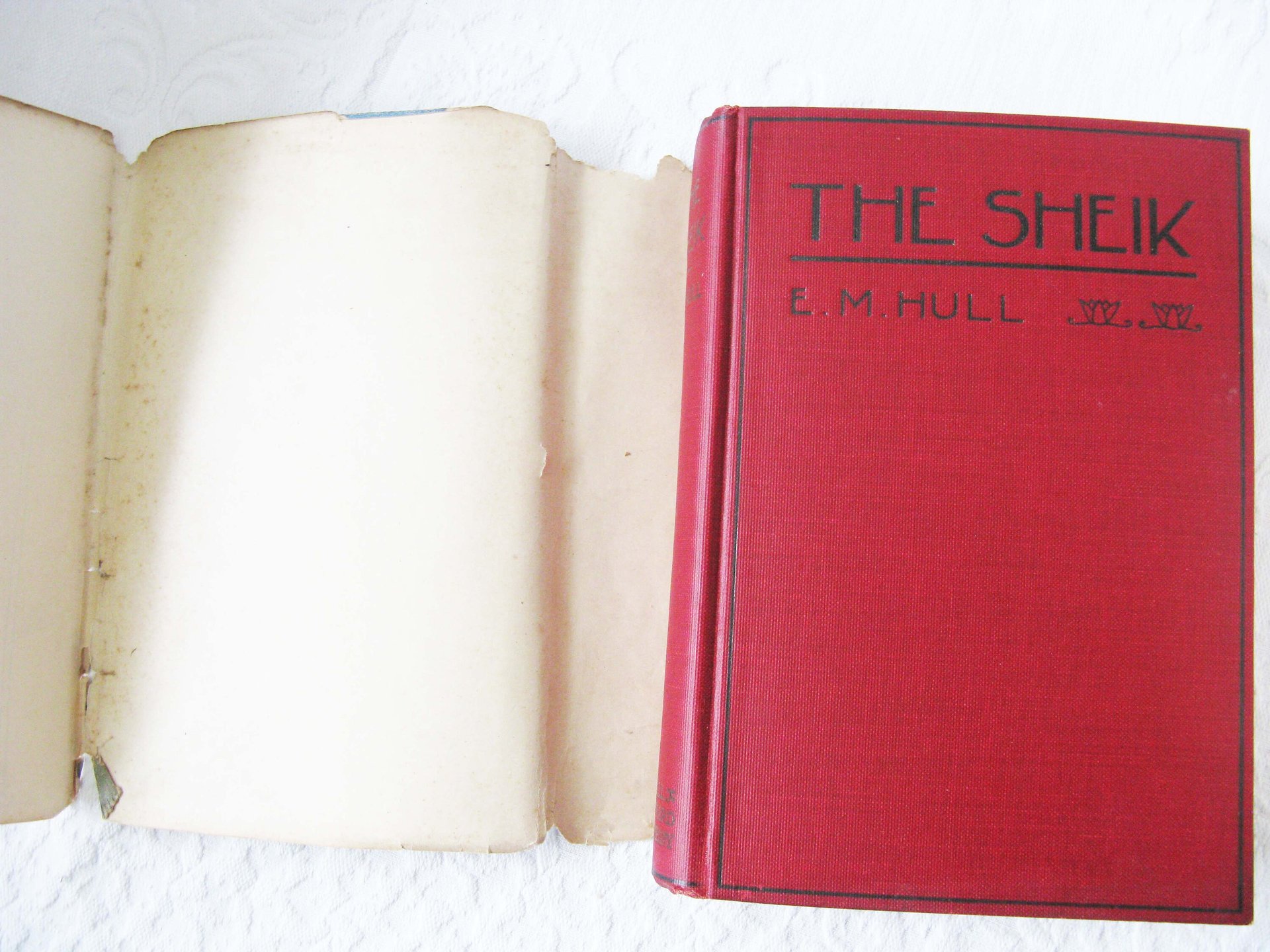 Vintage Red Book The Sheik 1921 Rare Edwardian Romantic Decorative Artwork Paper Cover Library Decor WhenRosesBloom