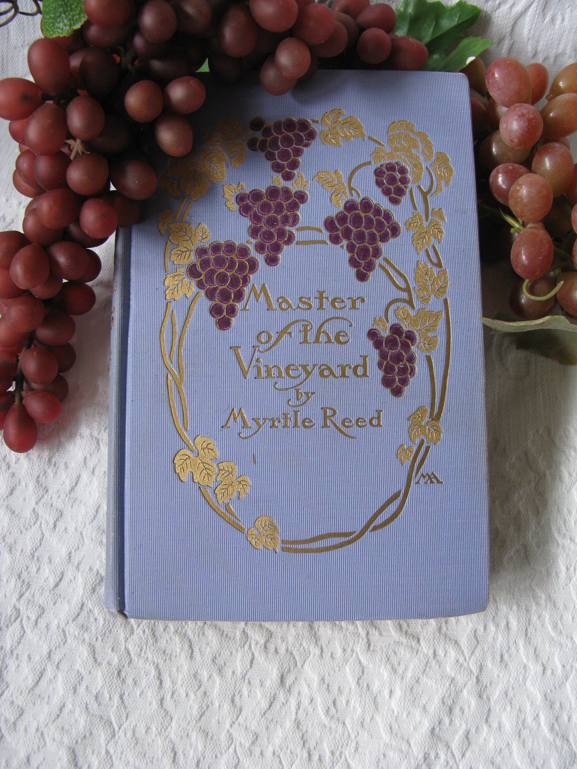 Myrtle Reed Vintage Book 1st Ed Purple Gold Decorative Art Nouveau Graphic Margaret Armstrong Romance Gift Decorative Library WhenRosesBloom