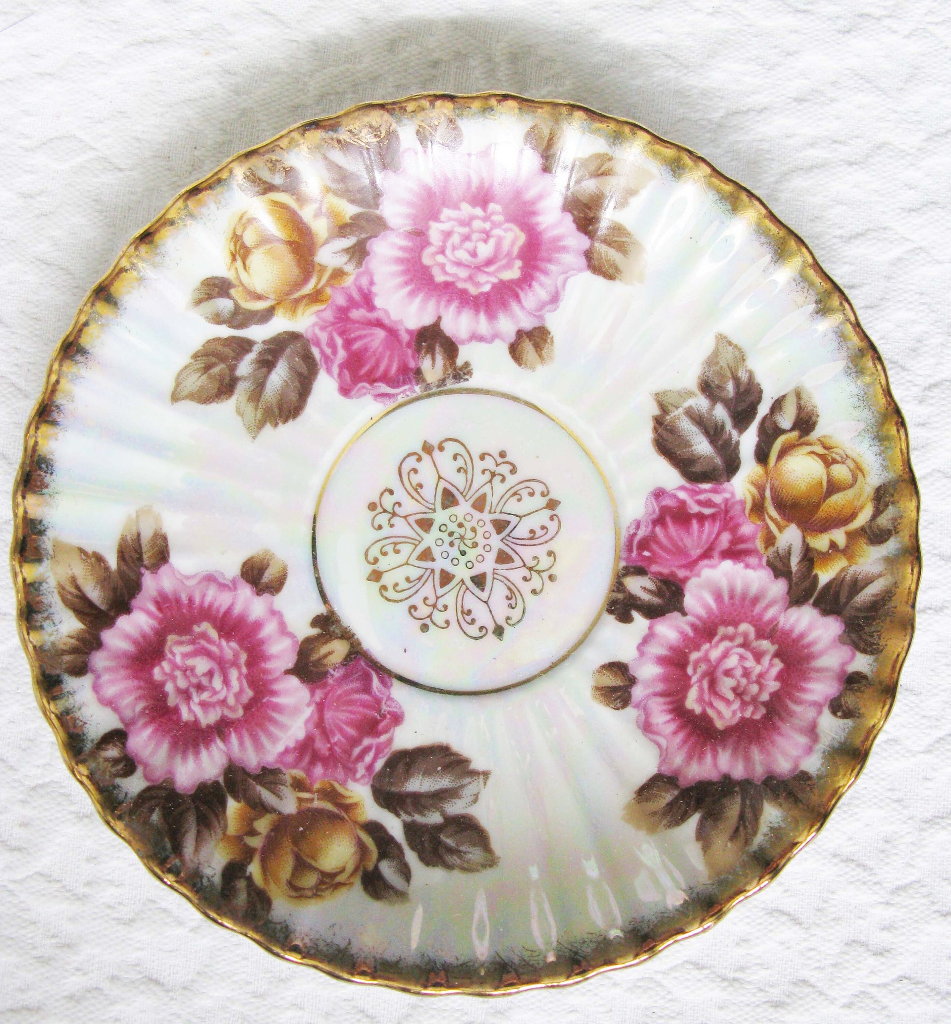 Vintage Teacup Pink Floral Footed Gold Japan Fancrest Elegant Mid Century Tea Gift Victoria Downton Tea Cottage Shabby Chic WhenRosesBloom