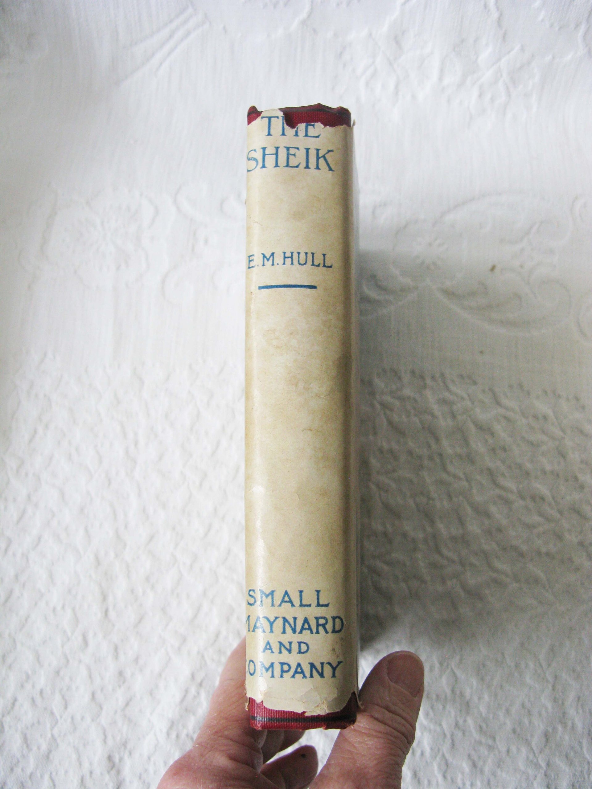 Vintage Red Book The Sheik 1921 Rare Edwardian Romantic Decorative Artwork Paper Cover Library Decor WhenRosesBloom
