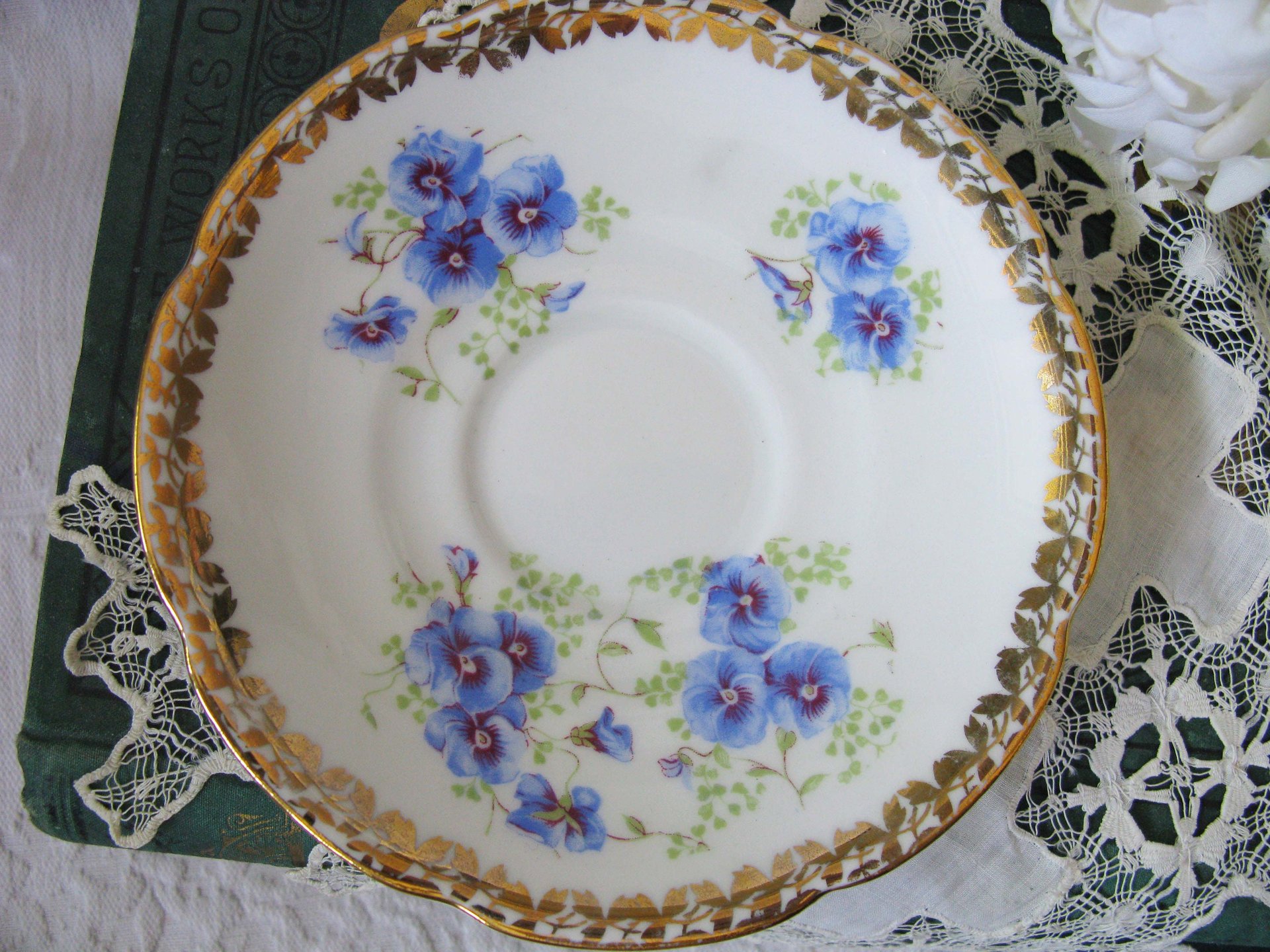 Pansy Tea Cup English Bone China Colingswood Vintage Tea Gift Dainty Elegant Shabby Chic Retro Mid Century Classic British WhenRosesBloom