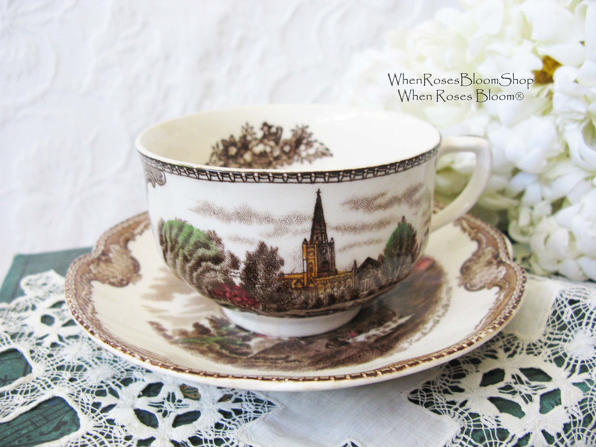 Teacup Kenilworth Castle Johnson Bros English  Downton Elegant Steampunk Gentlemen's Tea Retro Booklover's Tea Walter Scott WhenRosesBloom