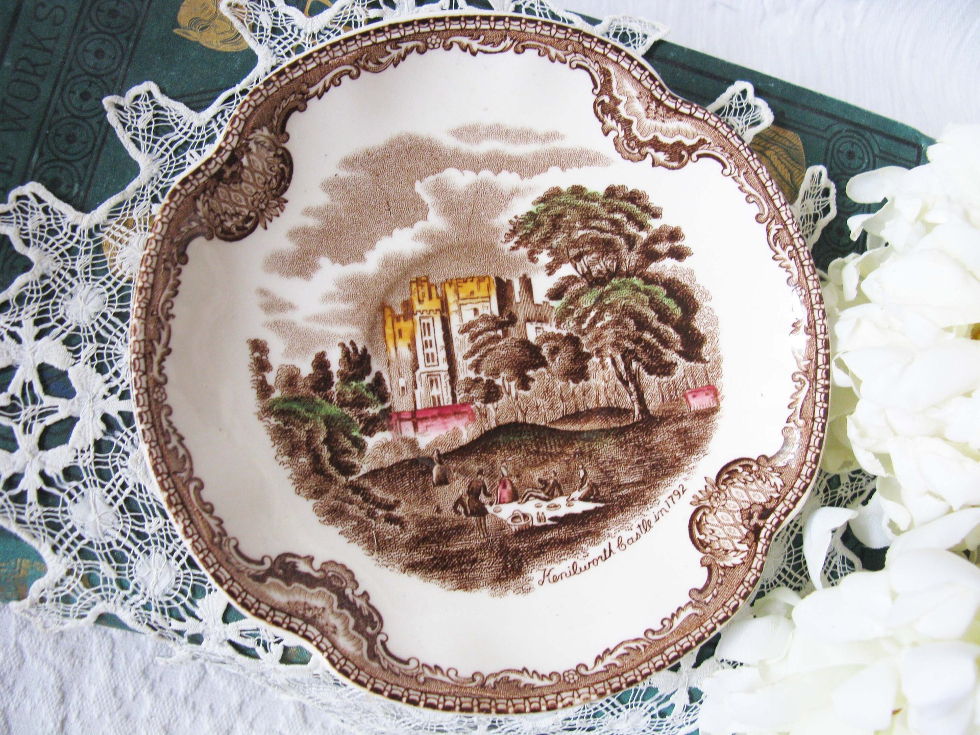 Teacup Kenilworth Castle Johnson Bros English  Downton Elegant Steampunk Gentlemen's Tea Retro Booklover's Tea Walter Scott WhenRosesBloom