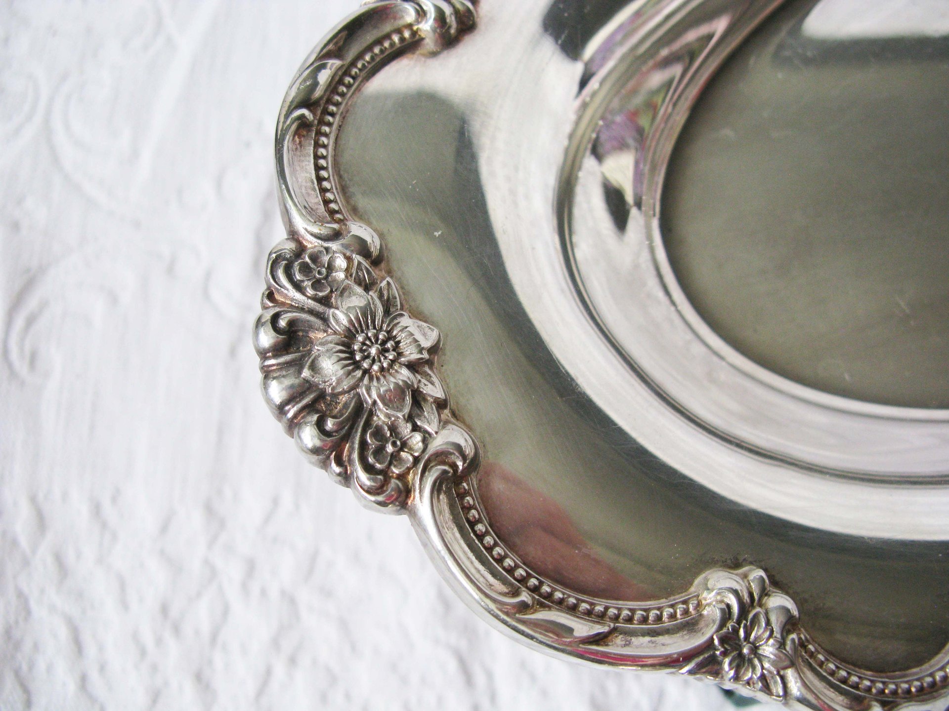 Silver Oval Tray Rogers Remembrance pattern 1948 Vintage Party Tea Time Tea Gift Wedding Anniversary Gift Entertainment WhenRosesBloom