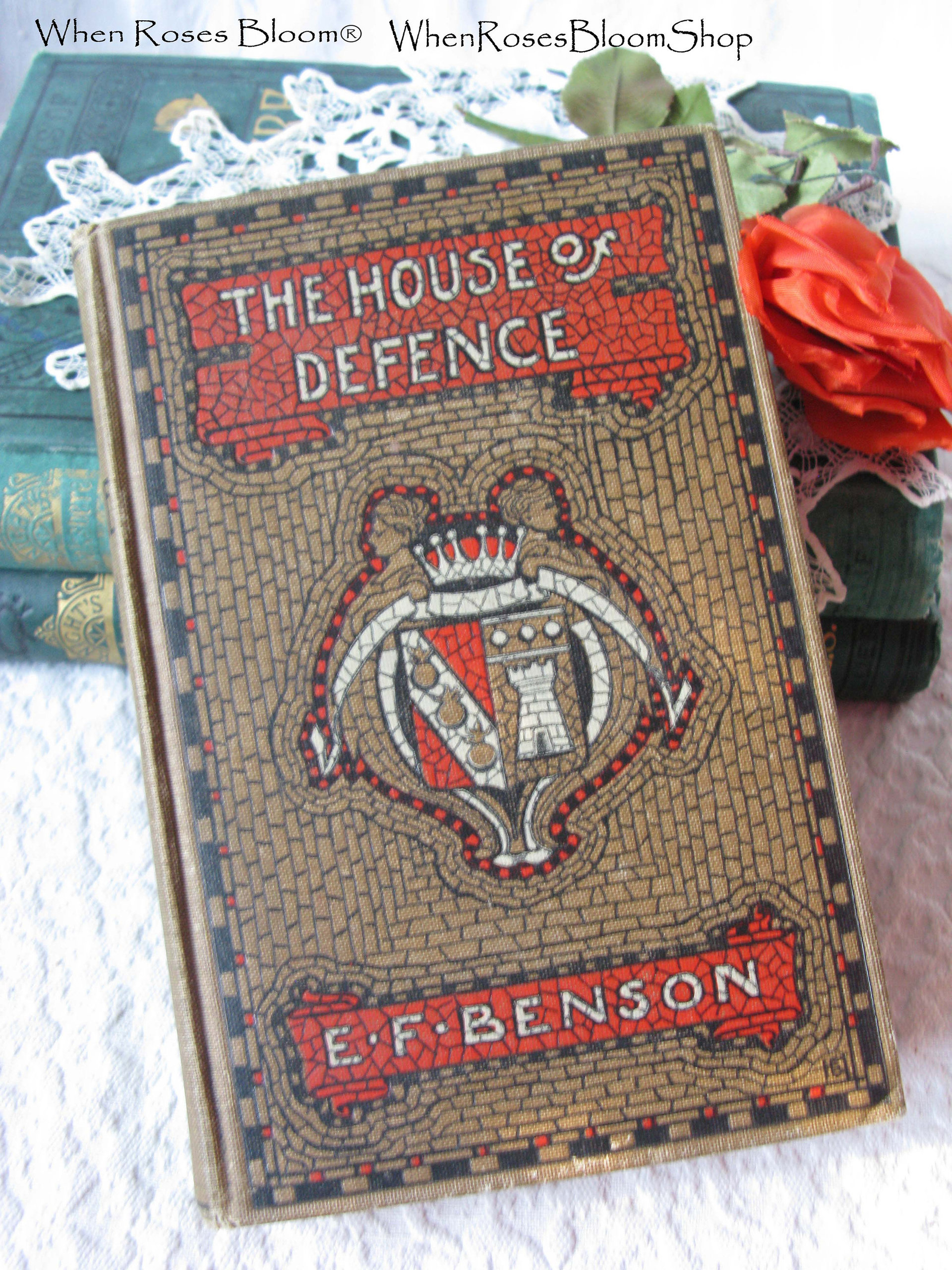 Vintage Book House of Defence  1st Edition 1906 Pretty Decorative Book Classic Book Gift  Library Decor Art Nouveau Edwardian WhenRosesBloom