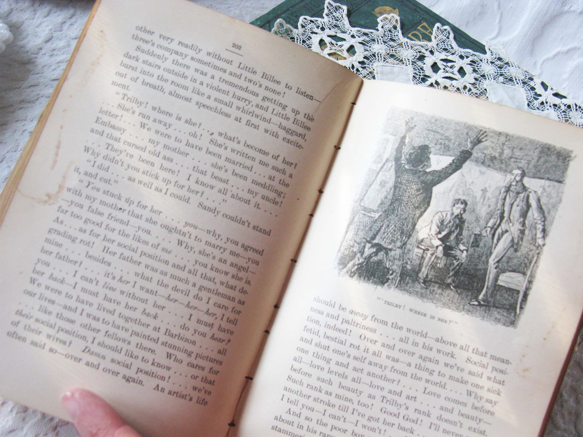 Vintage Book Trilby Du Maurier 1st Edition Pretty Decorative Book Classic Book Gift  Library Decor Art Nouveau Edwardian  WhenRosesBloom