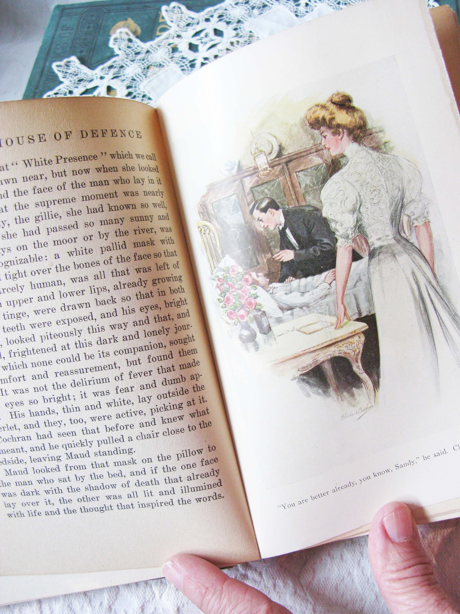 Vintage Book House of Defence  1st Edition 1906 Pretty Decorative Book Classic Book Gift  Library Decor Art Nouveau Edwardian WhenRosesBloom