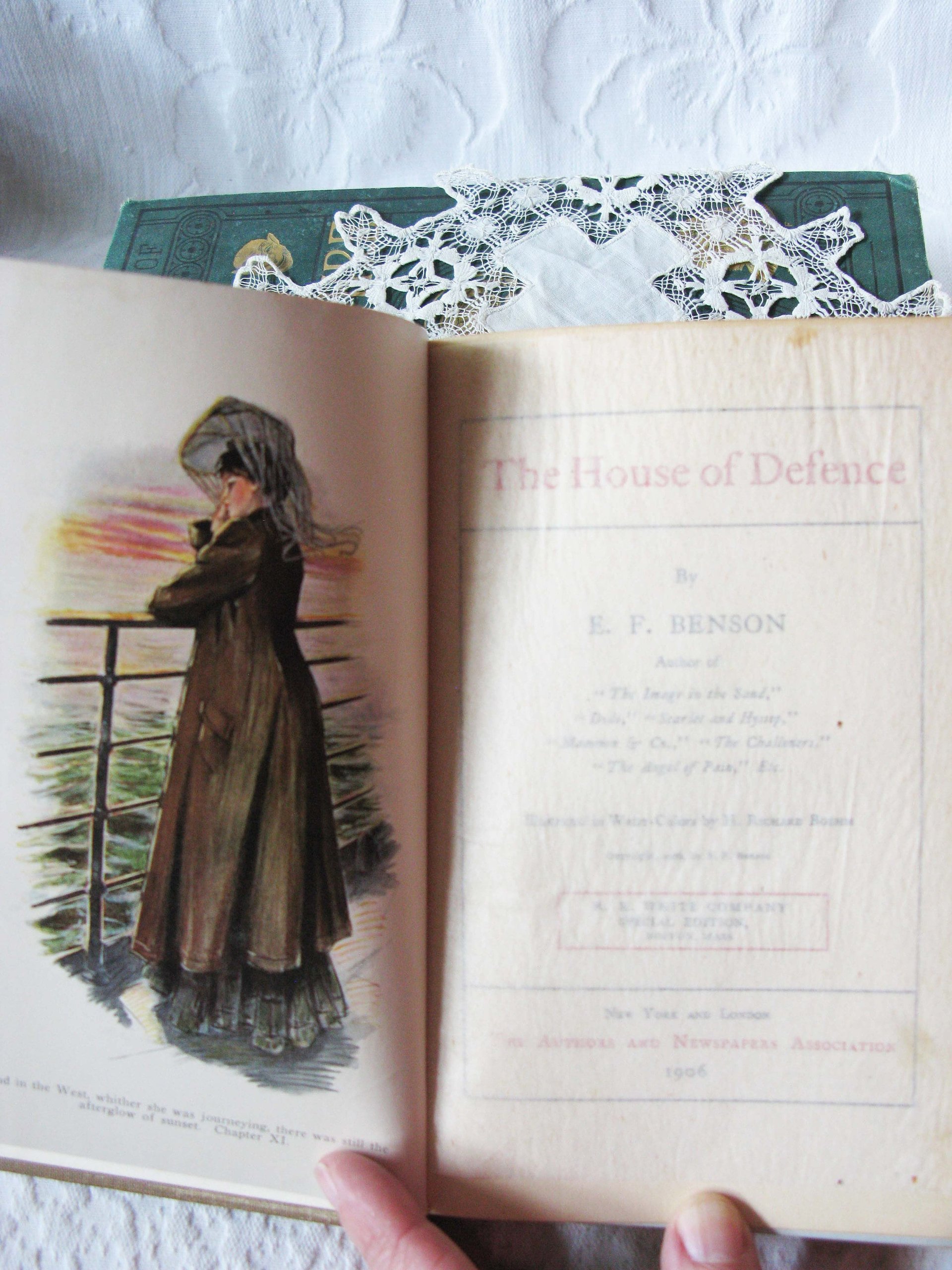 Vintage Book House of Defence  1st Edition 1906 Pretty Decorative Book Classic Book Gift  Library Decor Art Nouveau Edwardian WhenRosesBloom