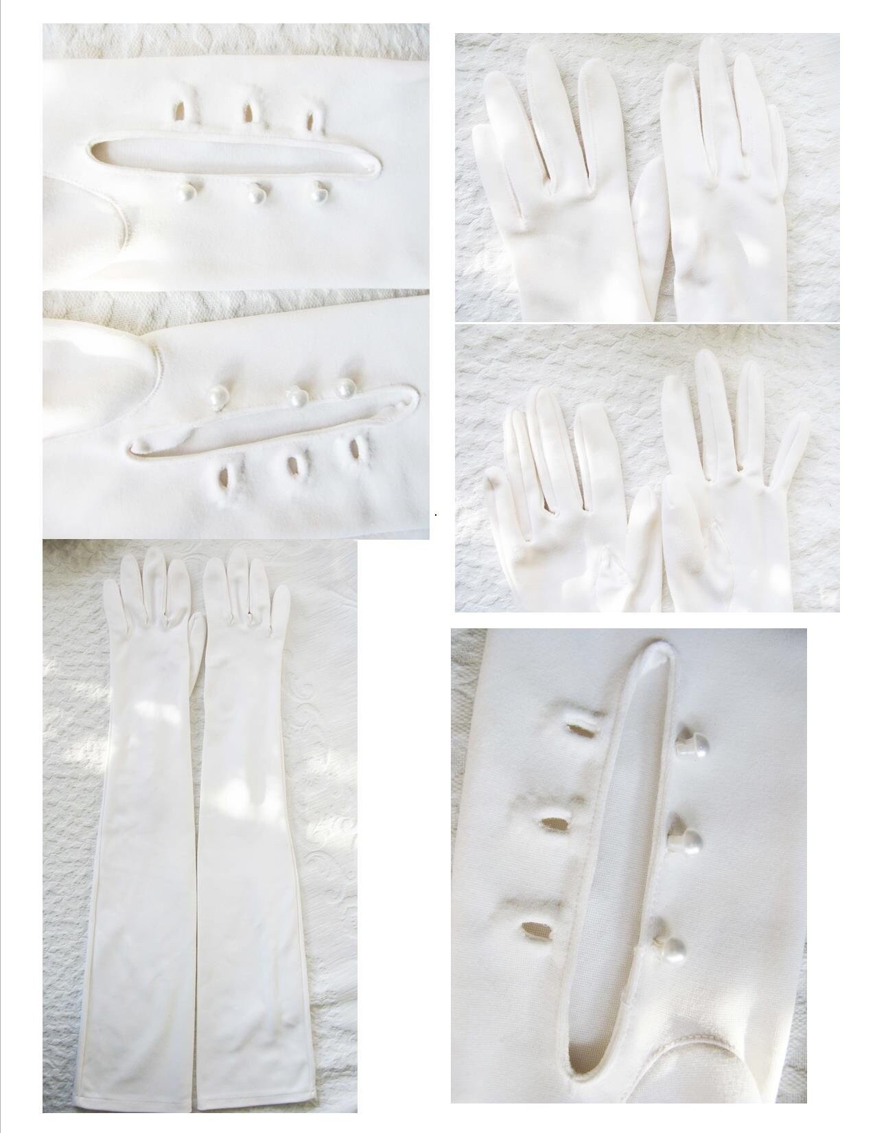 Vintage Gloves White Debutante Long Opera 3 Button Mid Century Wedding Style Downton Titanic Jane Austen Cosplay When Roses Bloom