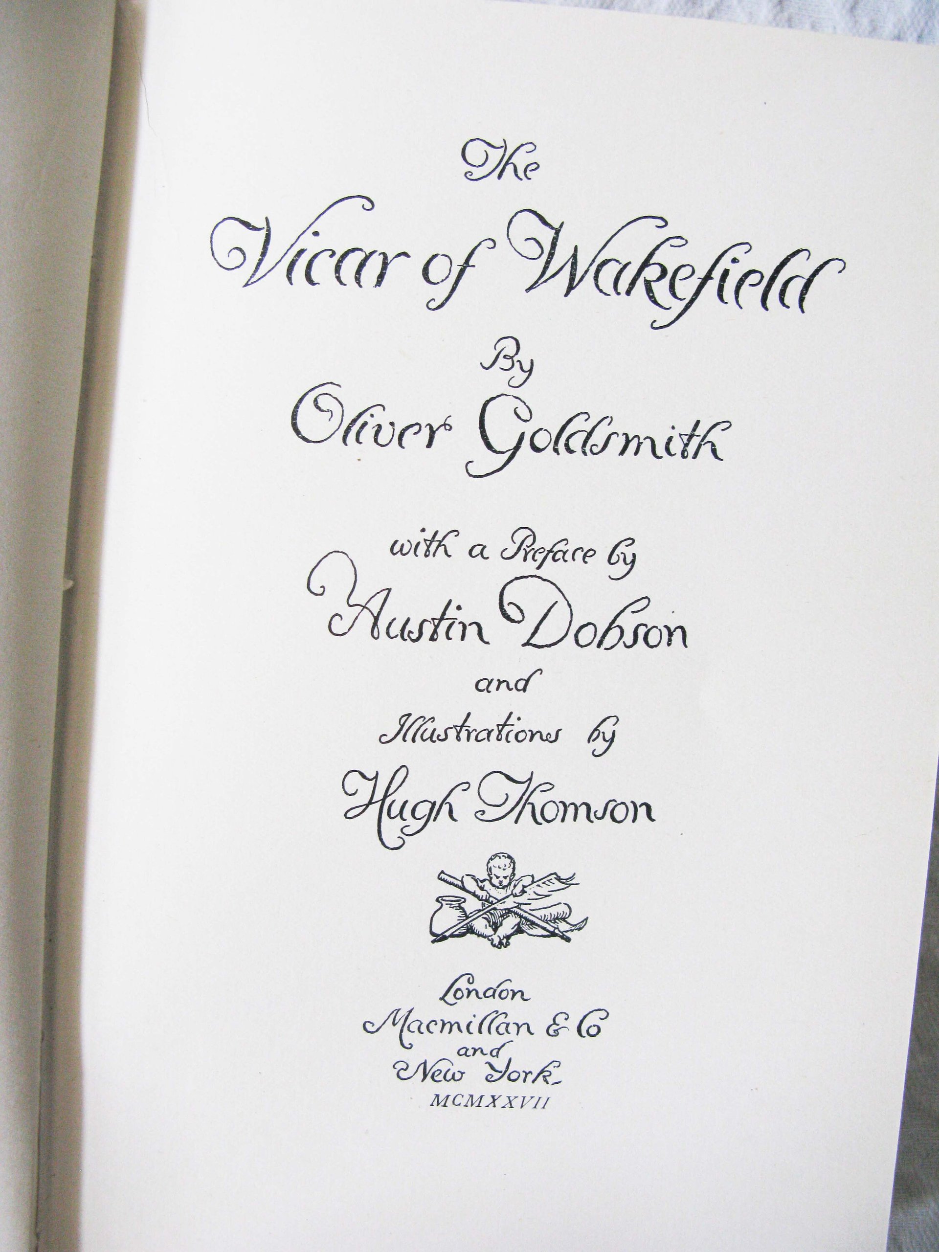 Vicar of Wakefield Vintage Red Gold Book Circa 1927 Decorative Pretty Library Decor Gift Victorian Regency  Literature WhenRosesBloom