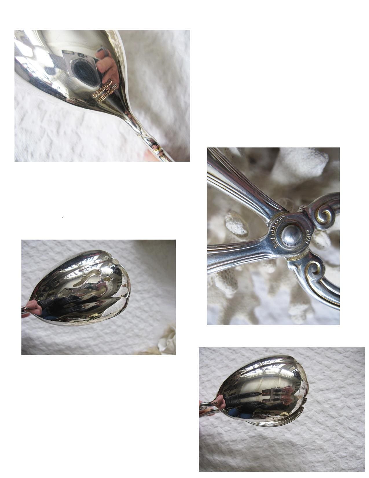 Silver Gorham Heritage Tongs Server for Salad Pastry Vintage Elegant Party Afternoon Tea Gift  Downton Austen Cottage Shabby WhenRosesBloom