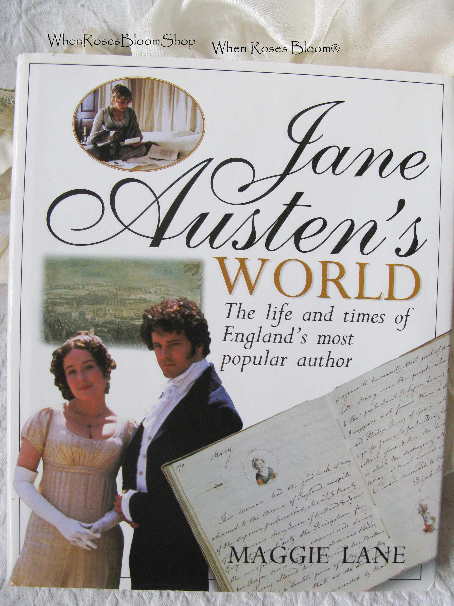 Vintage Book Jane Austen's World gift book  Detailed look into Regency Life and Jane Austen's daily life  Decorative Library Decor WhenRosesBloom