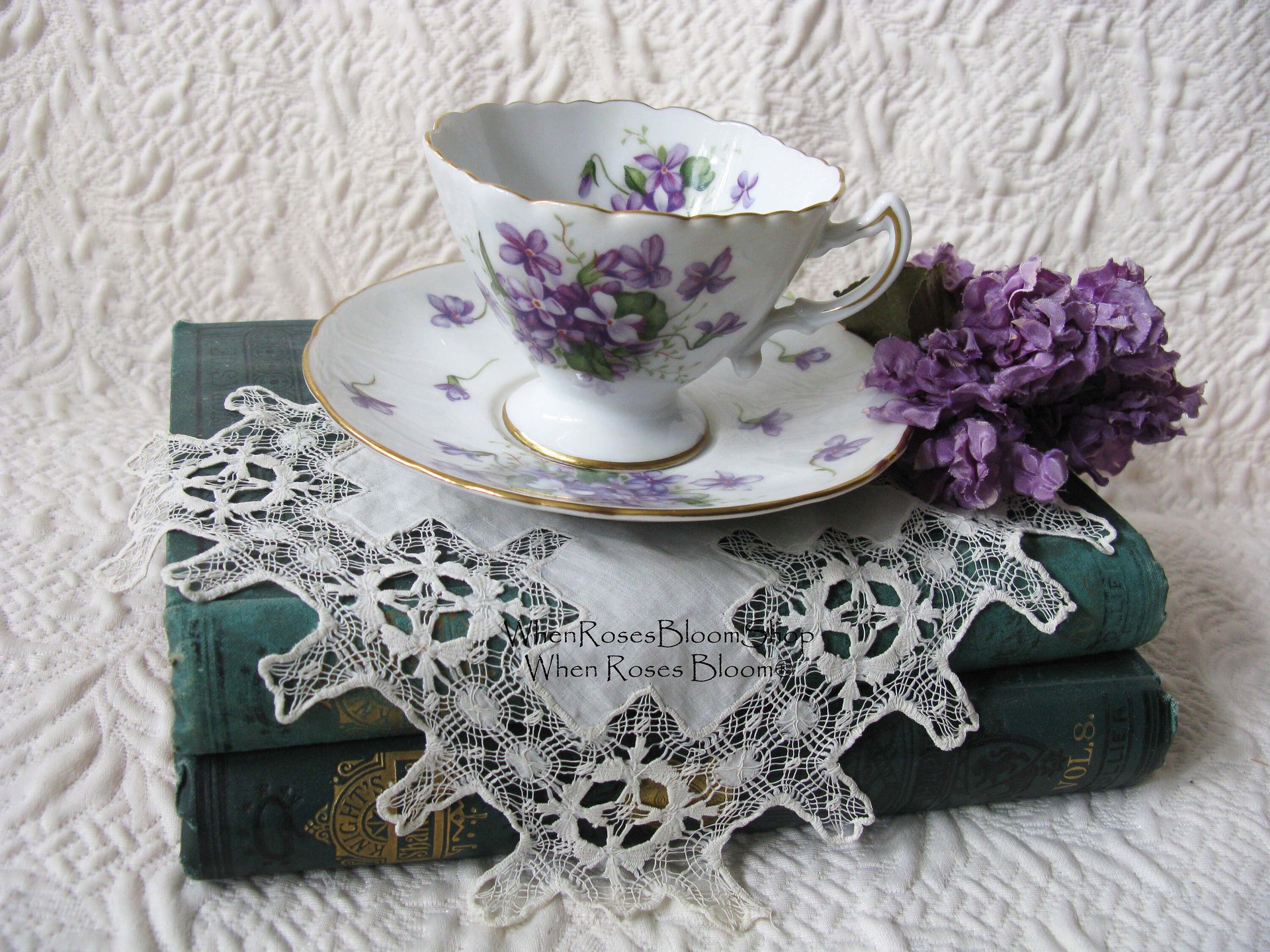Tea Cup Spring Violets Rossetti China Occupied Japan Vintage Retro TeaTime Gift Dainty Mid Century Shabby Chic Romantic Tea WhenRosesBloom