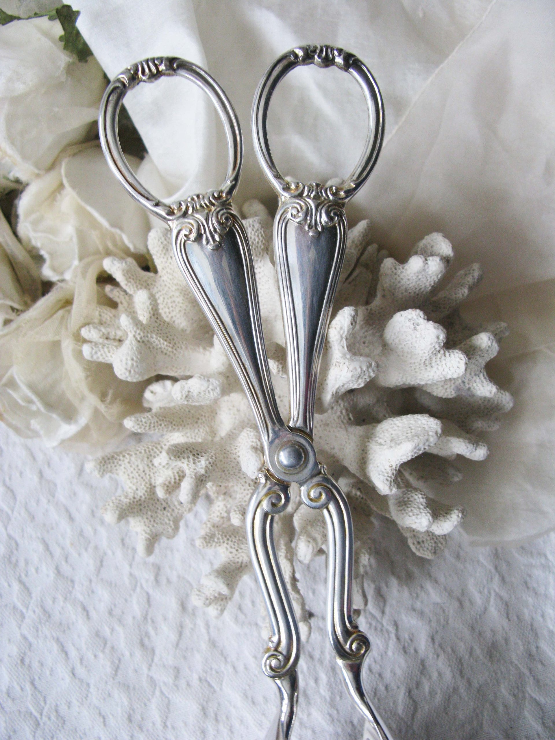Silver Gorham Heritage Tongs Server for Salad Pastry Vintage Elegant Party Afternoon Tea Gift  Downton Austen Cottage Shabby WhenRosesBloom