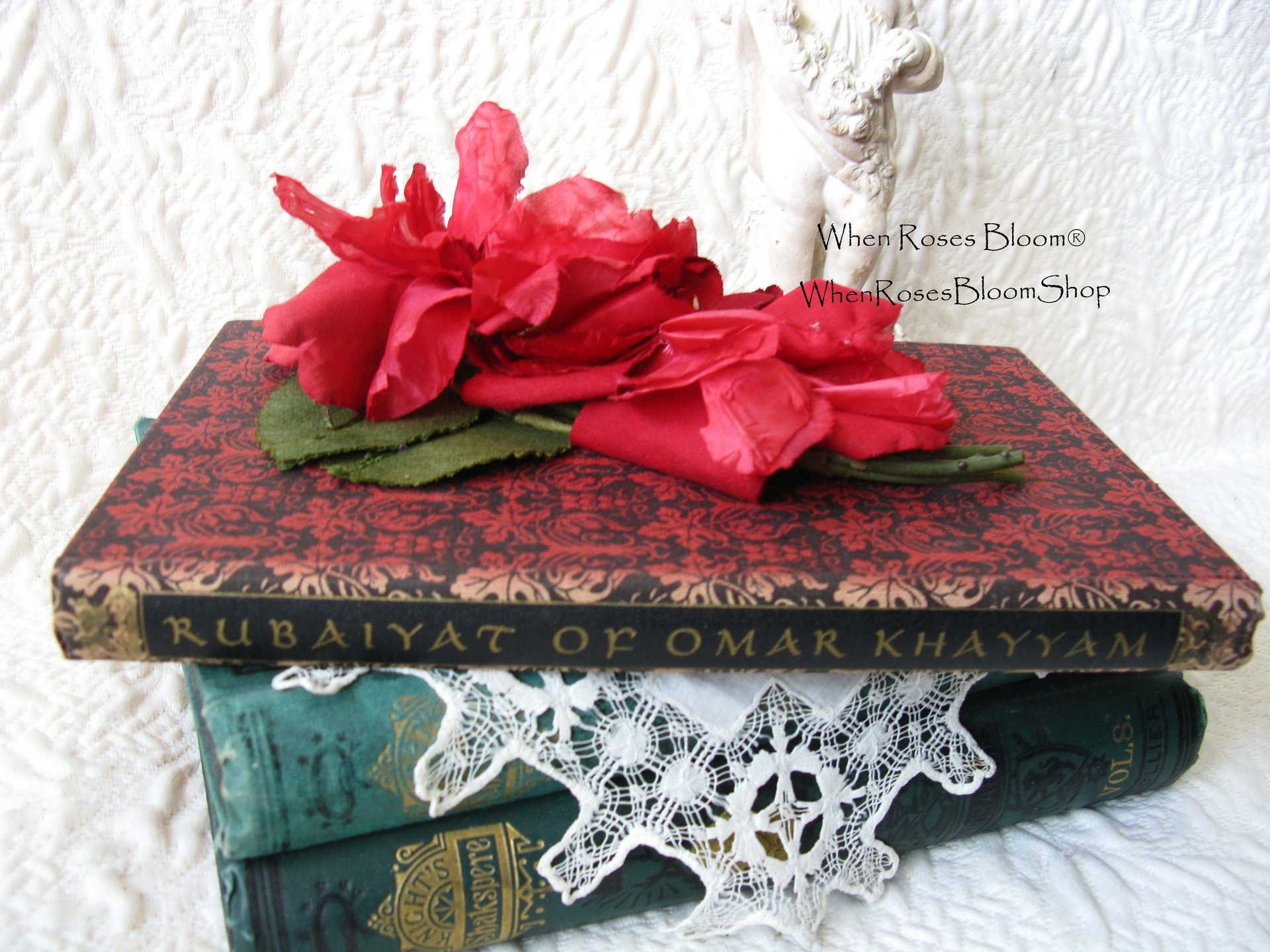 Rubaiyat Rubaiyyat Omar Khayyam Vintage Book Classic Poetry  Romance Love poem Literature Gift Decorative Library Decor   WhenRosesBloom