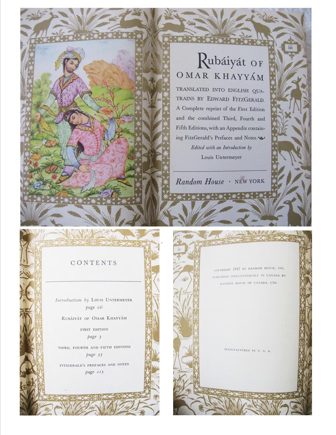 Rubaiyat Rubaiyyat Omar Khayyam Vintage Book Classic Poetry  Romance Love poem Literature Gift Decorative Library Decor   WhenRosesBloom