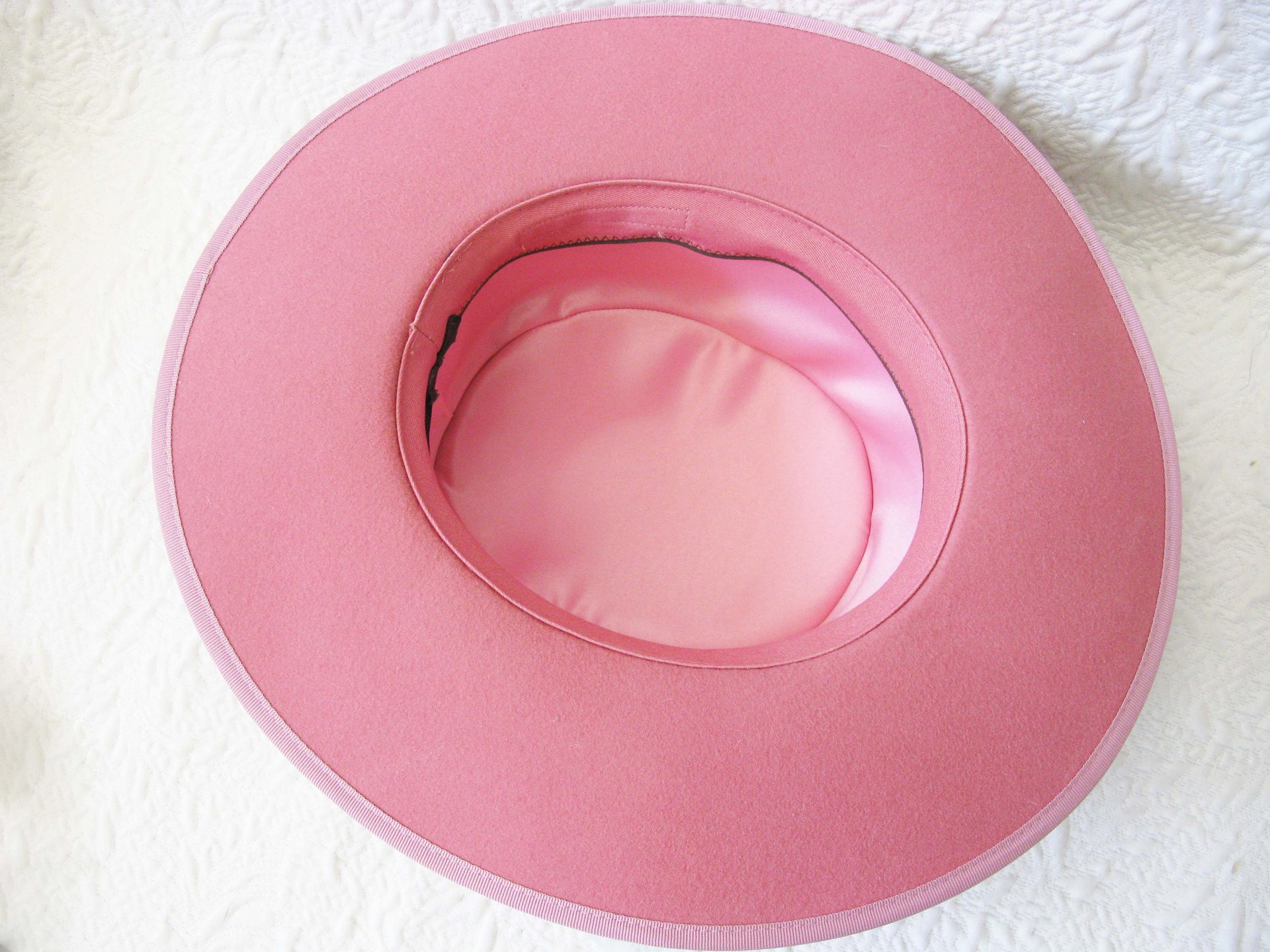 Vintage Sailor Boater Pink Wool Hat Tailored Elegance Mid Century Suburbia Retro Cosplay Miss Phyrne Fisher Princess Diana WhenRosesBloom