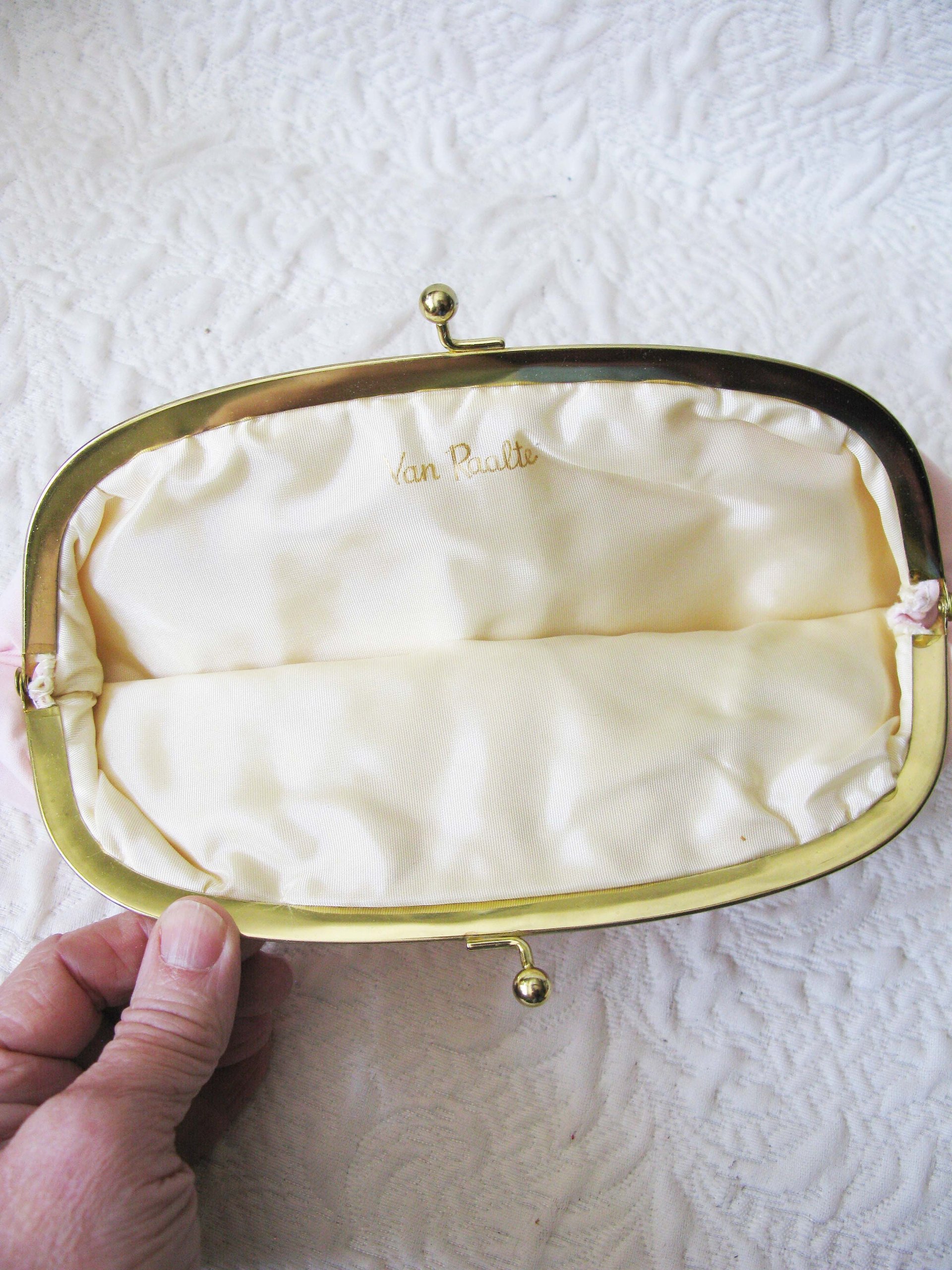Pink Purse and Gloves Size 7 Vintage Retro Mid Century Dance Tea Party Audrey Hepburn 60s 70s Cosplay When Roses Bloom