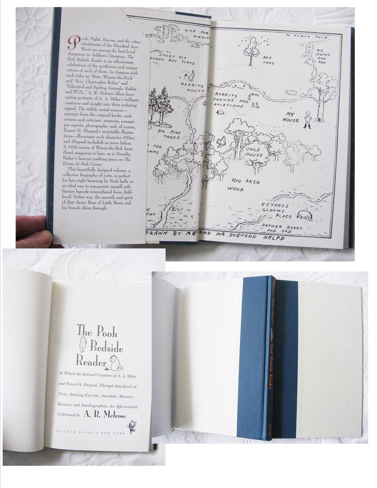 Book The Pooh Bedside Reader Winnie the Pooh 70th Anniv Vintage Retro Library Decorative Graphic Art Juvenile Child Fiction WhenRosesBloom