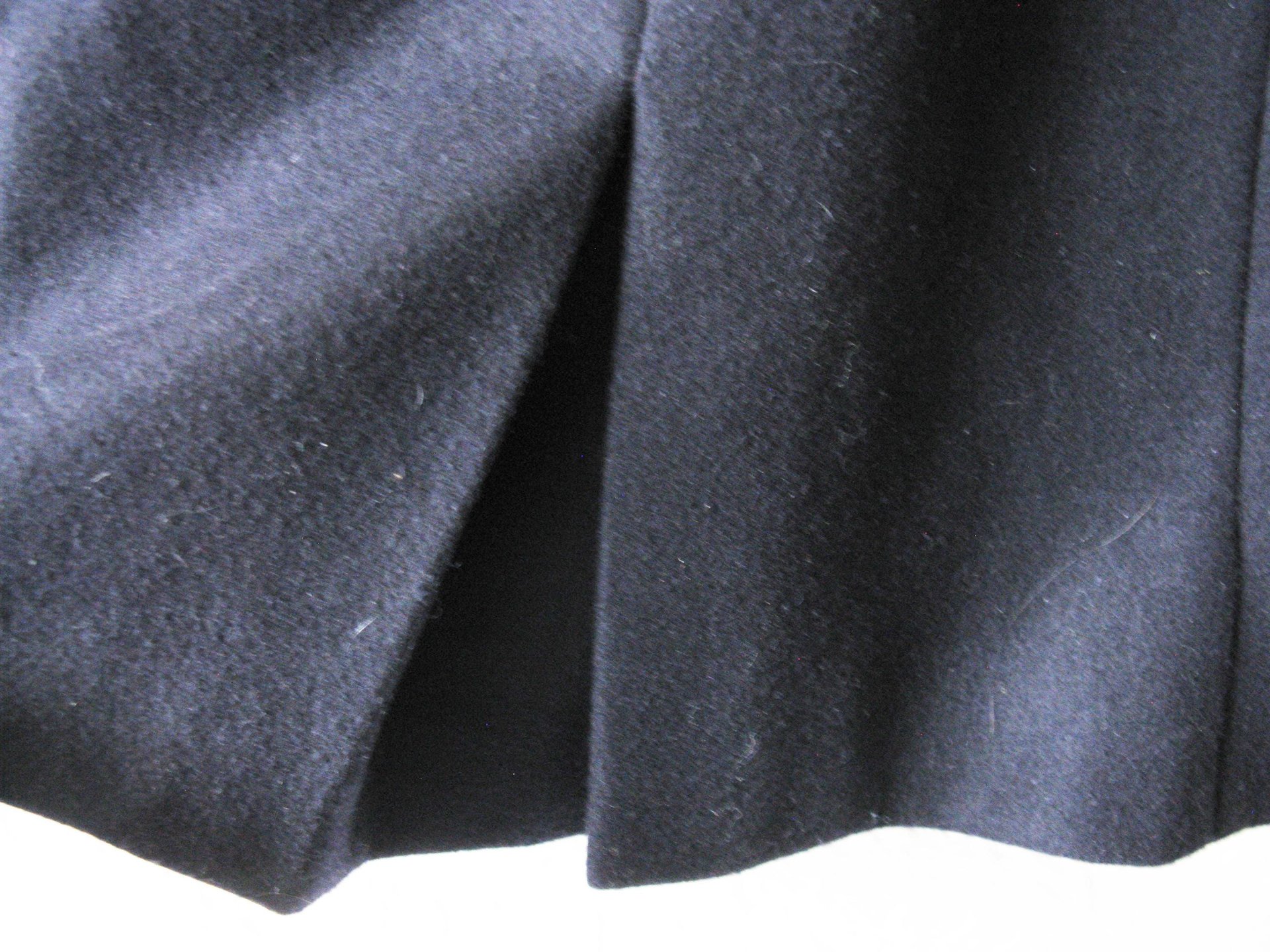 Vintage French Child Size 2 Navy Blue Wool Coat Classic Double Breasted Style Velvet Collar Gender Neutral Classic English WhenRosesBloom