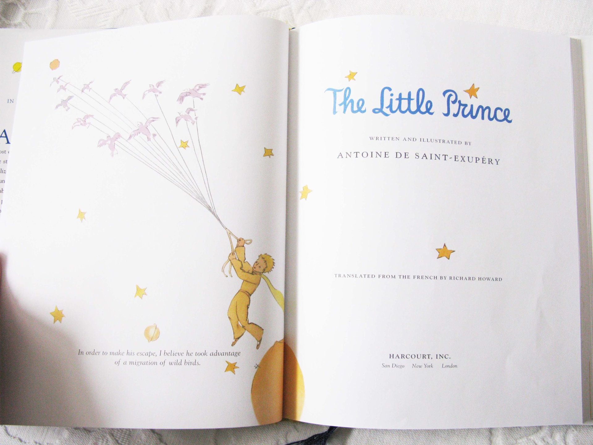 Book The Little Prince Vintage Retro Library Decorative Graphic Art  Juvenile Child Fiction Fantasy 60th Anniversary Edition WhenRosesBloom