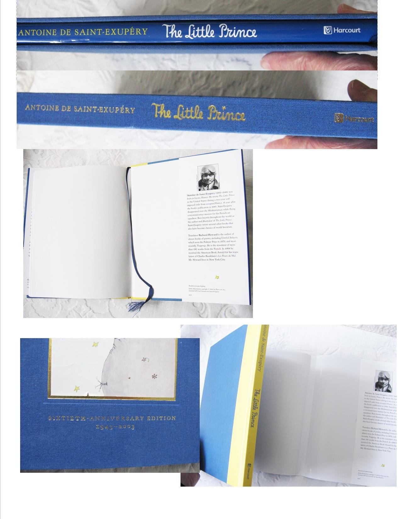 Book The Little Prince Vintage Retro Library Decorative Graphic Art  Juvenile Child Fiction Fantasy 60th Anniversary Edition WhenRosesBloom