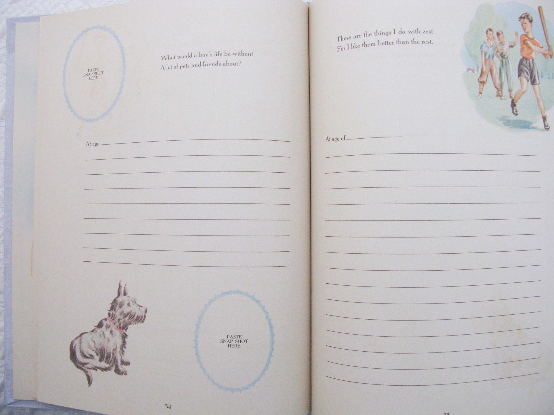Baby Boy Book Vintage Record Events Retro Nursery Decorative Graphic Art  Juvenile Child  WhenRosesBloom