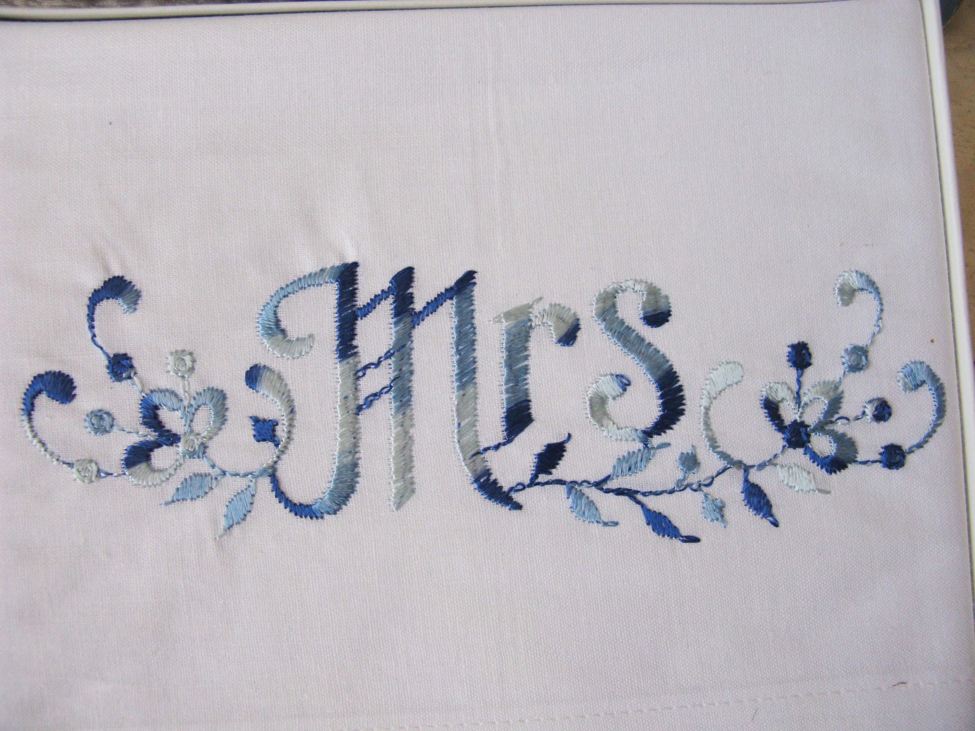 Vintage Pillowcases Mr & Mrs Blue Embroidery Trousseau Pair Boxed 1960s  NOS Grannycore  Shabby Chic Farmhouse Cottage Style  WhenRosesBloom