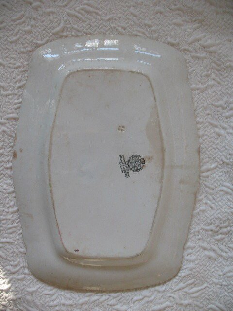 White Ironstone Platter Large English Vintage Tea Leaf Antique Cottage Kitchen Bath Rustic Farmhouse Pioneer Primitive WhenRosesBloom