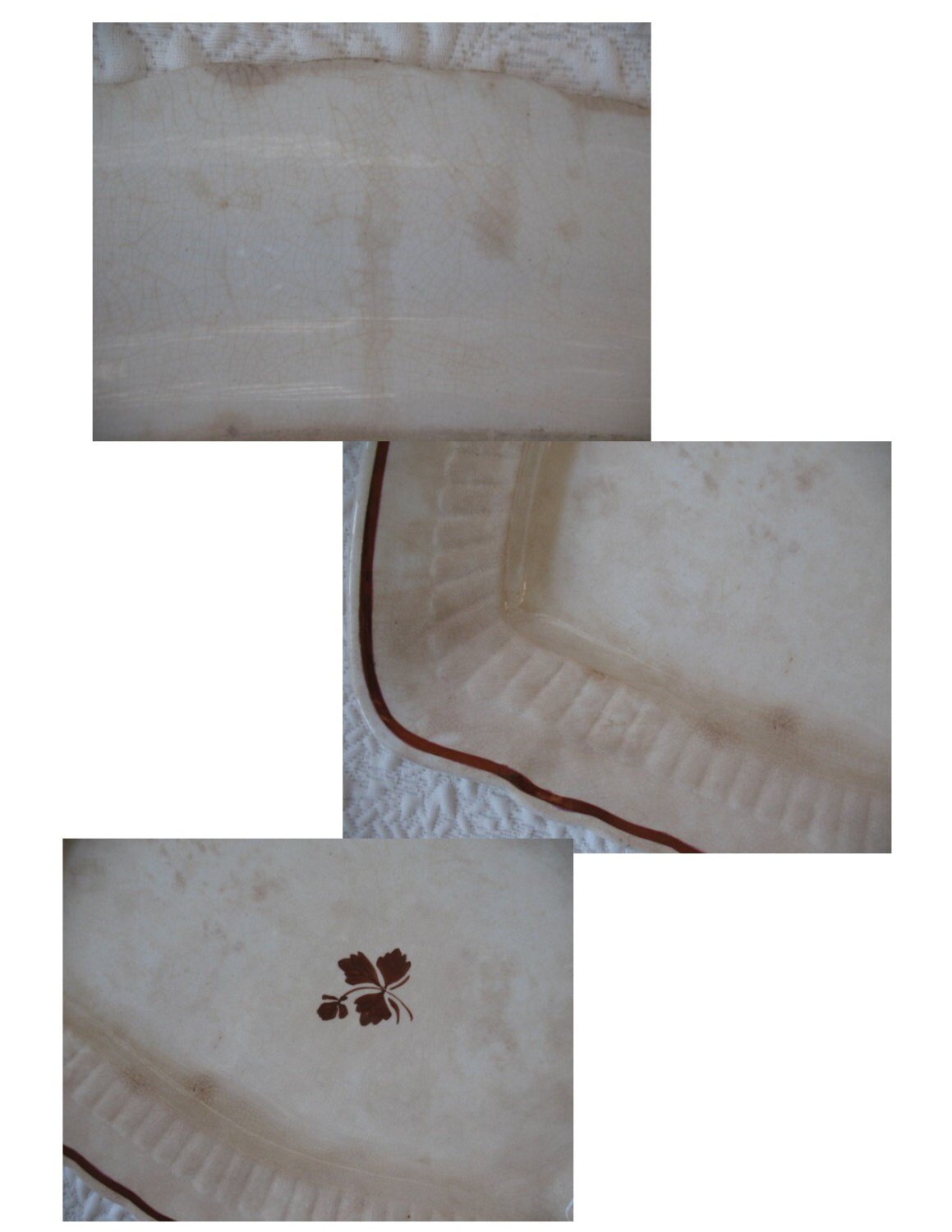 White Ironstone Platter Large English Vintage Tea Leaf Antique Cottage Kitchen Bath Rustic Farmhouse Pioneer Primitive WhenRosesBloom
