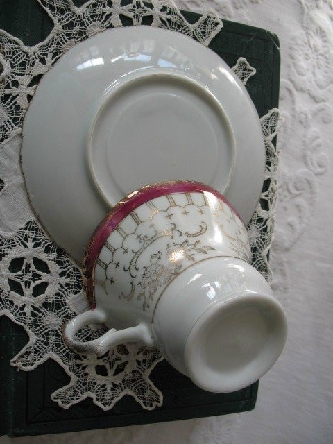 Vintage Tea Cup Pink Footed  Made in Japan Tea Time Gift Victoria Downton Abbey Tea Edwardian Shabby Chic Cottage Shabby Chic WhenRosesBloom