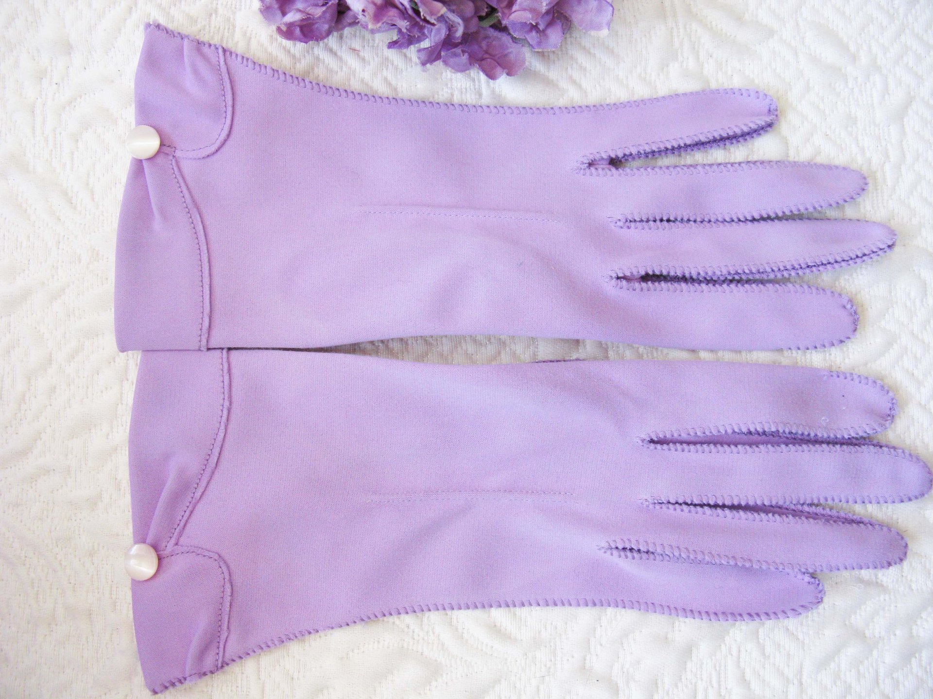 Purple Violet Gloves tailored Fabric Stetson Vintage Wedding Tea Party Mid Century Bridal Retro cosplay Gift for her When Roses Bloom