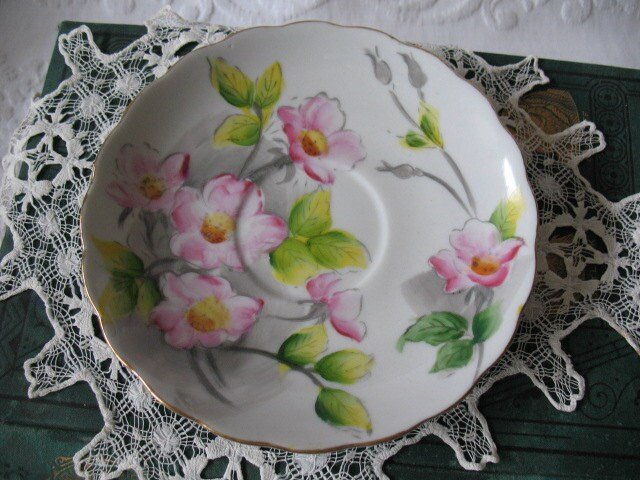 Vintage Tea Cup Pink Roses Japan  Mid Century Retro TeaTime Gift Hand Painted Classic Tea  Downton Abbey Shabby Chic WhenRosesBloom