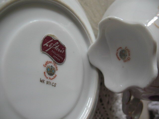 Vintage Lefton Teacup  Footed Purple Grapes hand painted  Mid Century Retro Tea Gift Downton Abbey Shabby Chic Classic Tea WhenRosesBloom