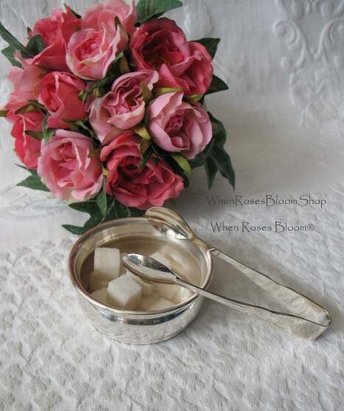 Vintage Silver Sugar Tongs Tea Candy Bon Bon Server Tea Time Downton Abbey Classic Tea Cottage Shabby Chic Decorative Gift WhenRosesBloom