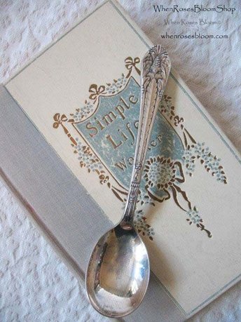 Silver Spoon Sugar or Jam spoon Vintage Tea Time Art Deco Classic Tea Gift Victoria Downton Shabby Chic Cottage  Decor WhenRosesBloom