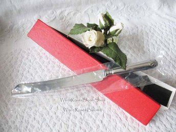 Vintage Silver Cake Knife English Sheffield Bride Wedding Bridal Gift  NOS new old stock classic Shell Elegant Tea Victoria WhenRosesBloom