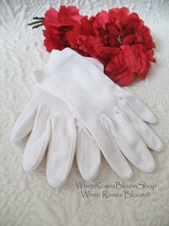 White Gloves Vintage Tea Party 1st Communion Wedding Dance Party Dress Child Gloves Free Ship US Victoria Downton  Cosplay  WhenRosesBloom