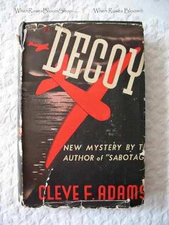 Vintage Mystery Book 1940s Black Decorative Library Midnight Mysteries Modern Mid Century Gift Conspiracy Adventure Mystery  WhenRosesBloom