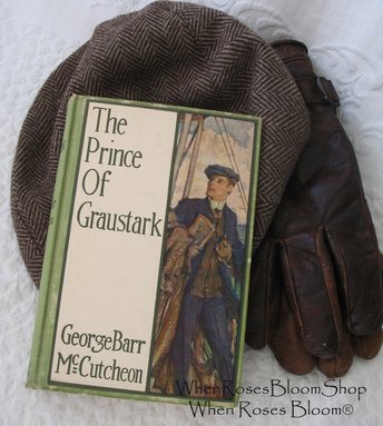 Vintage Book Green Decorative Pretty Cover Library Decor Gift Decorative Artwork Victorian Romance George Barr McCutcheon WhenRosesBloom