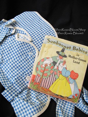 Book Sunbonnet Babies in Mother Goose Land Vintage Retro Library Decorative Graphic Art Rare Juvenile Child Reader Fiction WhenRosesBloom