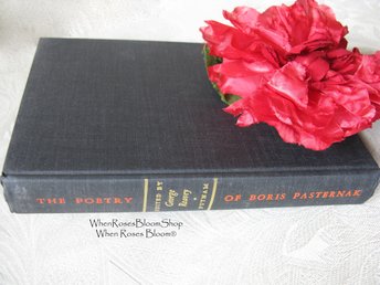 Boris Pasternik Book  1st ed Poetry Dr Zhivago AuthorVintage 1958 w/Dust jacket Classic Russian Literature Decorative Library WhenRosesBloom