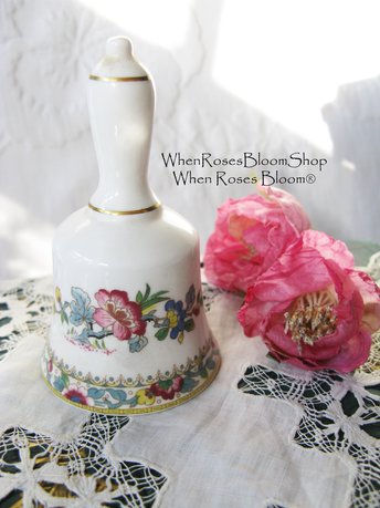 Vintage Coalport Ming Rose Bell English Bone China Tea Party Wedding Birthday Classic Elegant Tea Gift   WhenRosesBloom