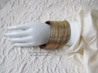 Vintage Gold Bracelet Multi Wire Design Casual Retro 70s-80s Boho Gypsy Hipster Minimalist Modern yet  Retro Jewelry Gift  WhenRosesBloom